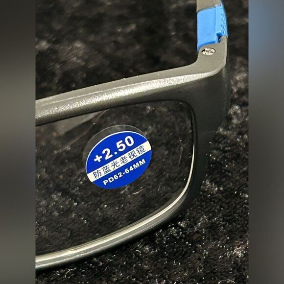 Stylish Black and Blue Reading Glasses UNISEX - Picture 5 of 6